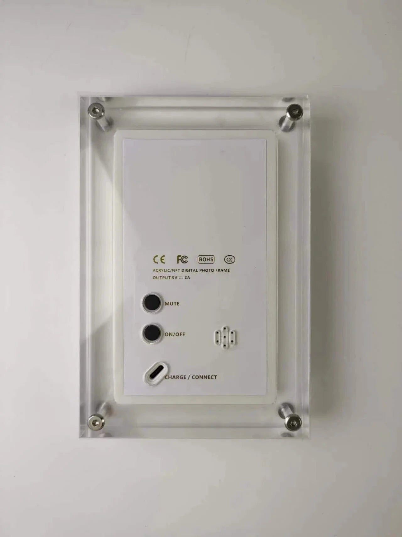 Marco de fotos digital acrílico de 5/7 pulgadas, pantalla vertical de 1000 mAh, pantalla IPS, batería de memoria 4G, porta retrato digital